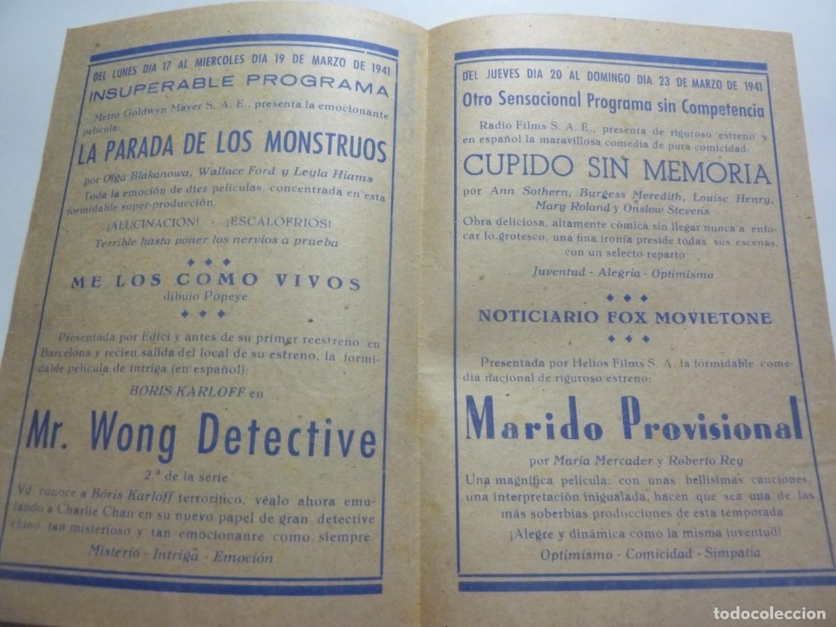 Cine: PROGRAMA LOCAL MARIDO PROVISIONAL 1941 - Foto 2