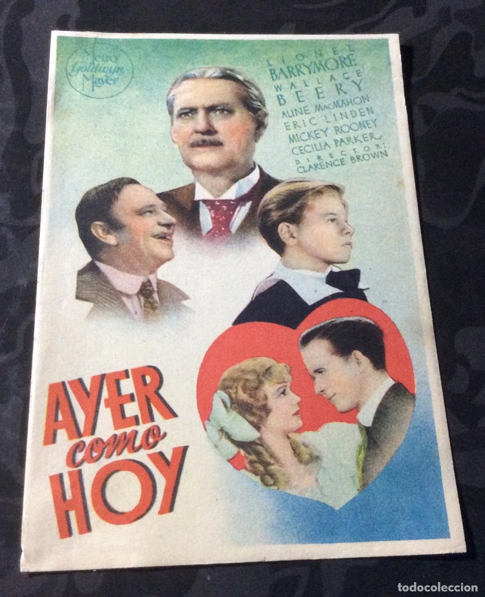 Cine: FOLLETO DE MANO AYER COMO HOY. SIN PUBLICIDAD - Foto 1