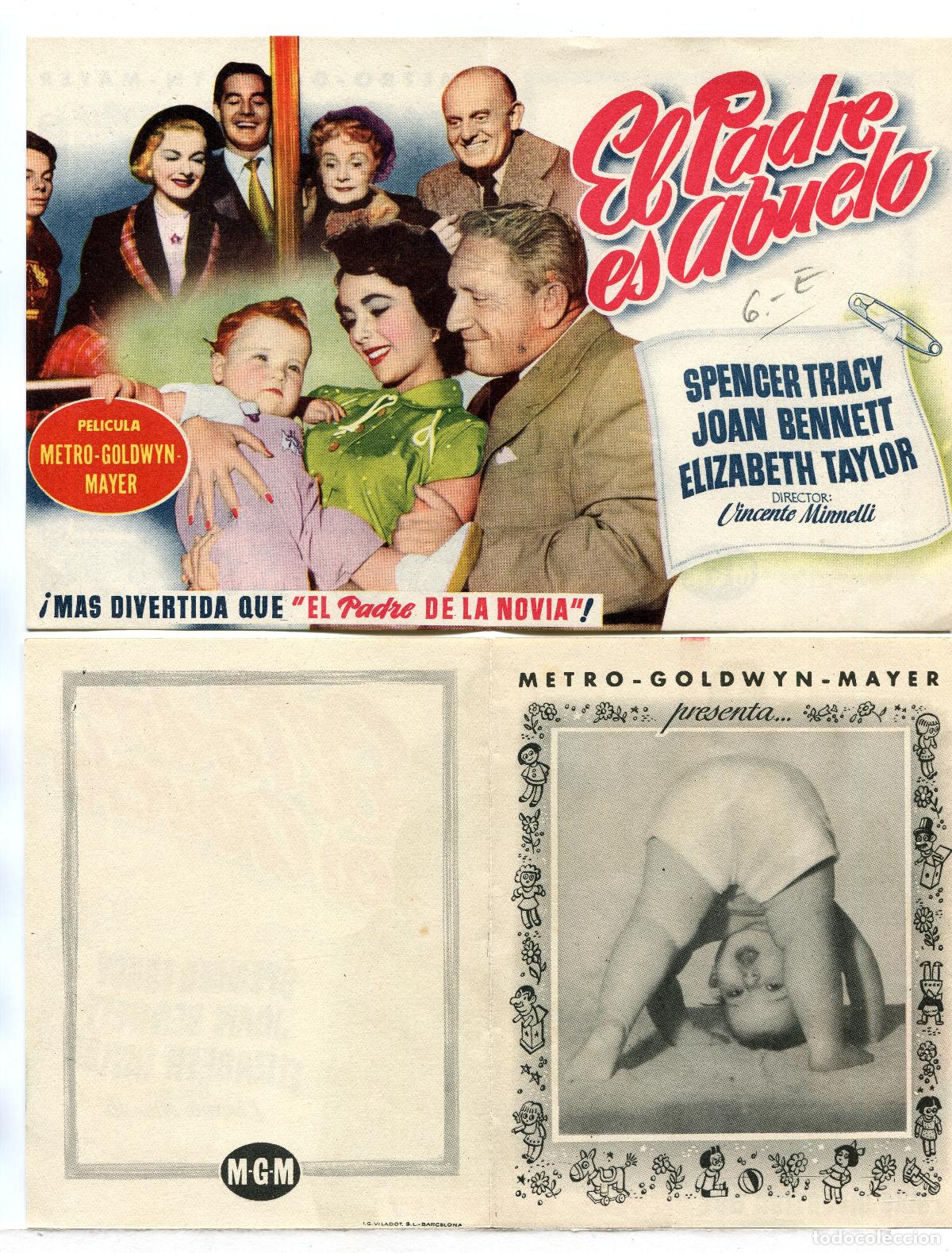  Flyers Publicitaires de films Anciens: EL PADRE ES ABUELO, con Spencer Tracy.