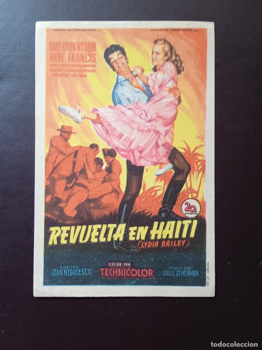  Flyers Publicitaires de films Anciens: Revuelta en Hait&iacute; con publicidad Cinema Victoria San Feliu de Gu&iacute;xols
