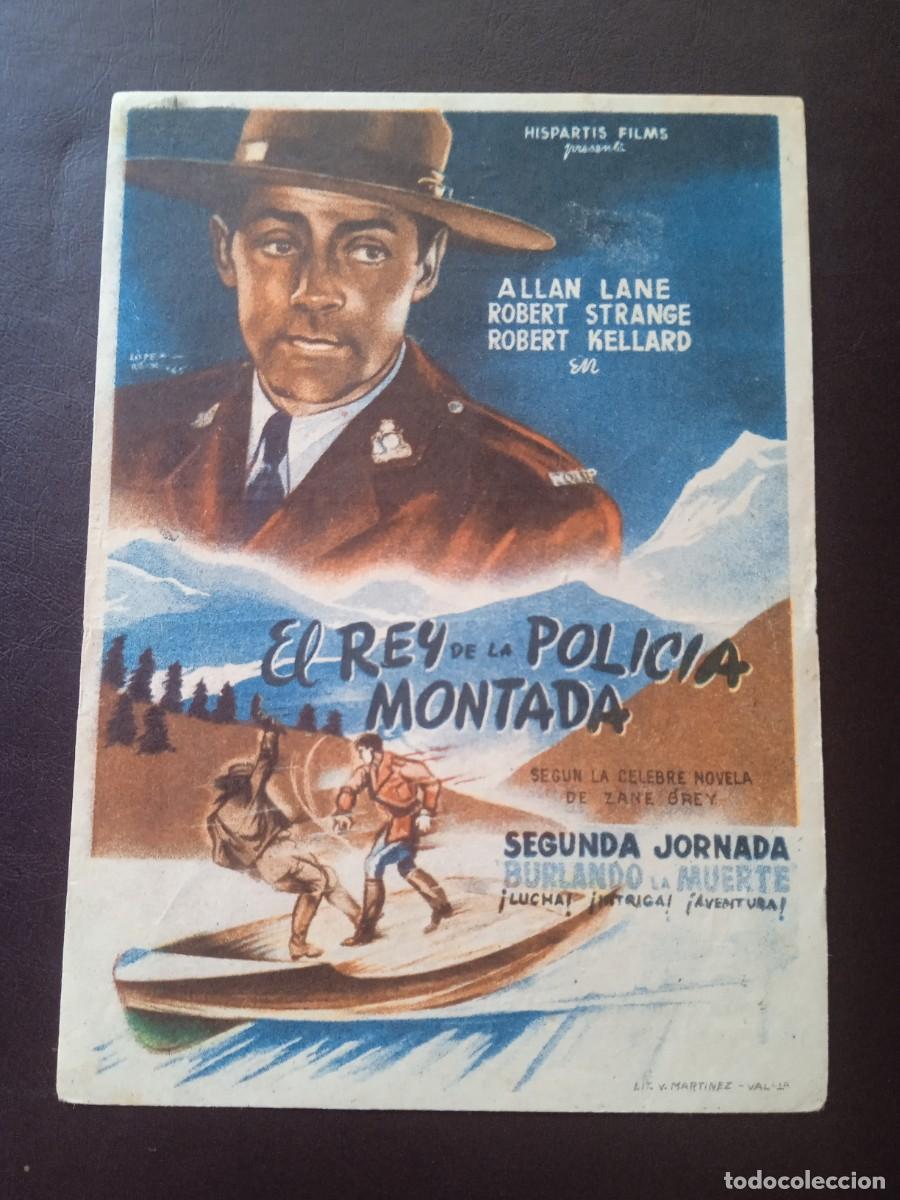  Flyers Publicitaires de films Anciens: El rey de la polic&iacute;a montada jor 2&deg; con publicidad Cine Santo Domingo Jerez