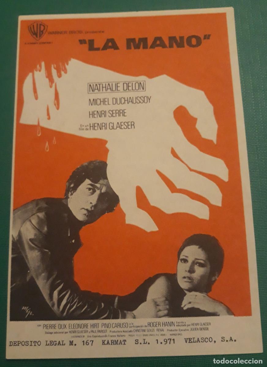  Foglietti di film di film antichi di cinema: -83229 PROSPECTO PELICULA LA MANO, CON NATHALIE DELON, WARNER BROS