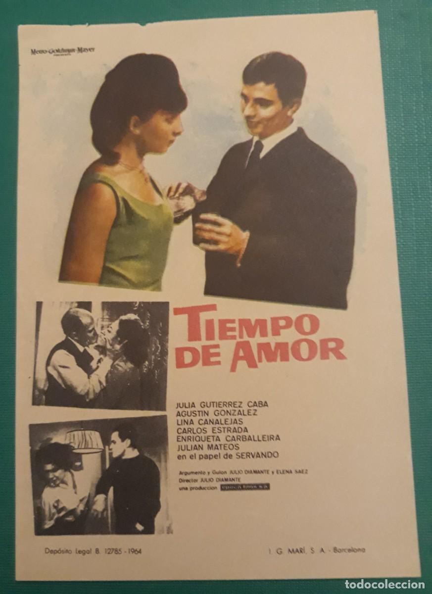  Flyers Publicitaires de films Anciens: -83231 PROSPECTO PELICULA TIEMPO DE AMOR, CON JULIA GUTI&Eacute;RREZ CABA, METRO GOLDWIN MAYER