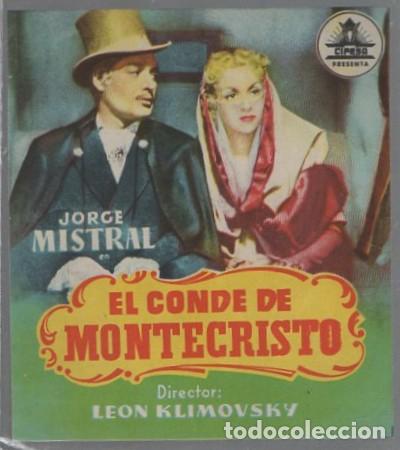 Cine: PROGRAMA DE CINE. EL CONDE DE MONTECRISTO PC-7046 - Foto 1