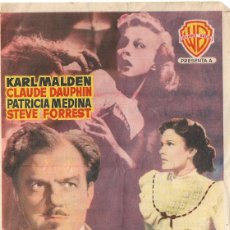 Cine: PN - PROGRAMA DE CINE - EL FANTASMA DE LA CALLE MORGUE - KARL MALDEN - CINE MODERNO - 1954.