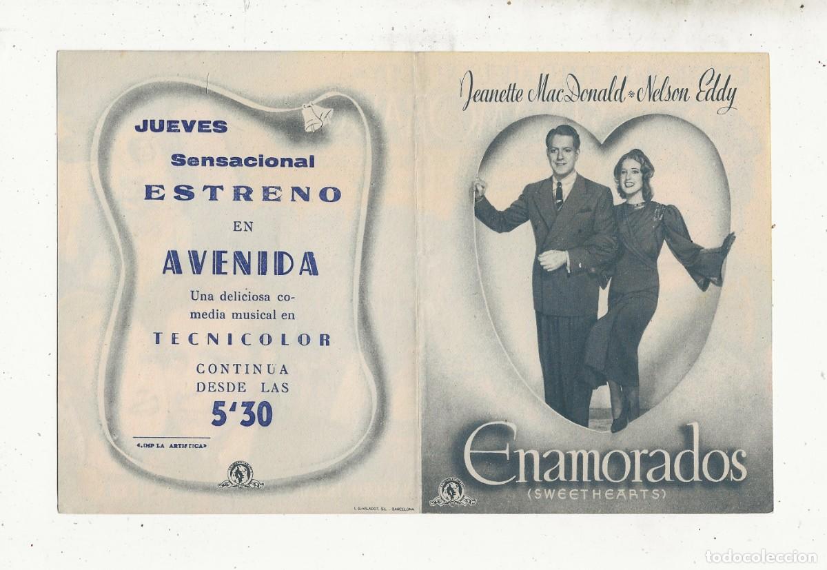 Cine: ENAMORADOS - PROGRAMA DE MANO DOBLE - JEANETTE MACDONALD, NELSON EDDY - Foto 1