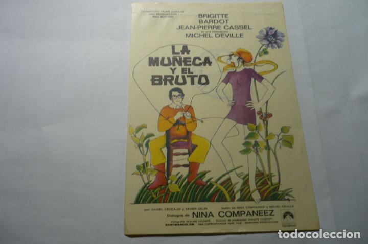 Cine: programa la mu&ntilde;eca y el bruto .-brigitte bardot.- - Foto 1