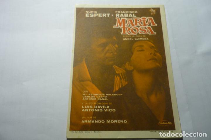 Cine: programa maria rosa.-francisco rabal publicidad - Foto 1