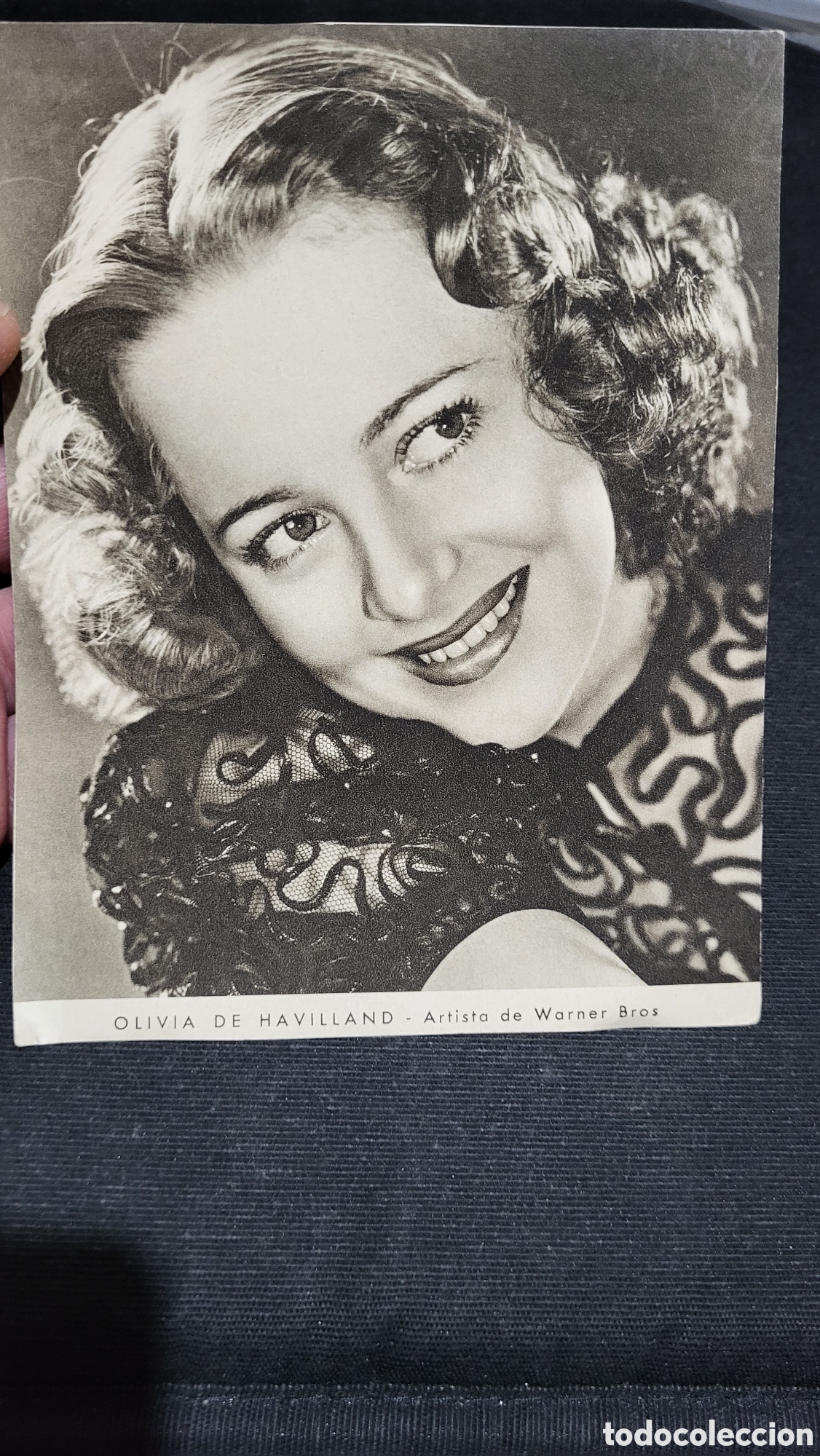 Cine: Folleto actriz cine Olivia de Haviland - Foto 1
