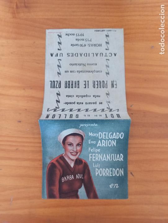 Cine: PROGRAMA DE MANO DOBLE - EN PODER DE BARBA AZUL - MARY DELGADO - CINE GULLON (148) - Foto 1