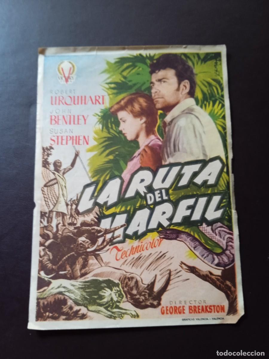  Flyers Publicitaires de films Anciens: La ruta del Marfil con publicidad Teatro Principal Alcoy