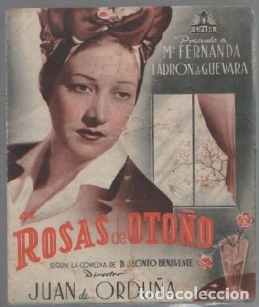 Cine: PROGRAMA DE CINE. ROSAS DE OTO&Ntilde;O PC-7075 - Foto 1