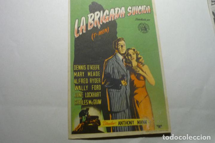  Flyers Publicitaires de films Anciens: programa la brigada suicida.-.dennis o&acute;keefe publicidad cine los santos.-sax