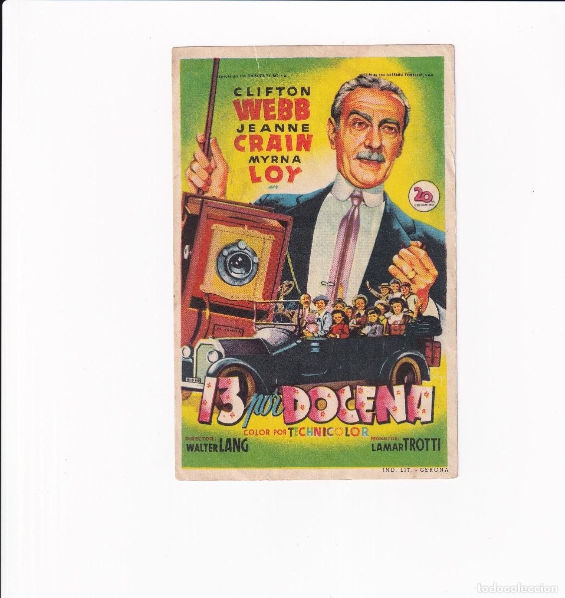 Cine: 13 POR DOCENA .- CLIFTON WEBB - Foto 1