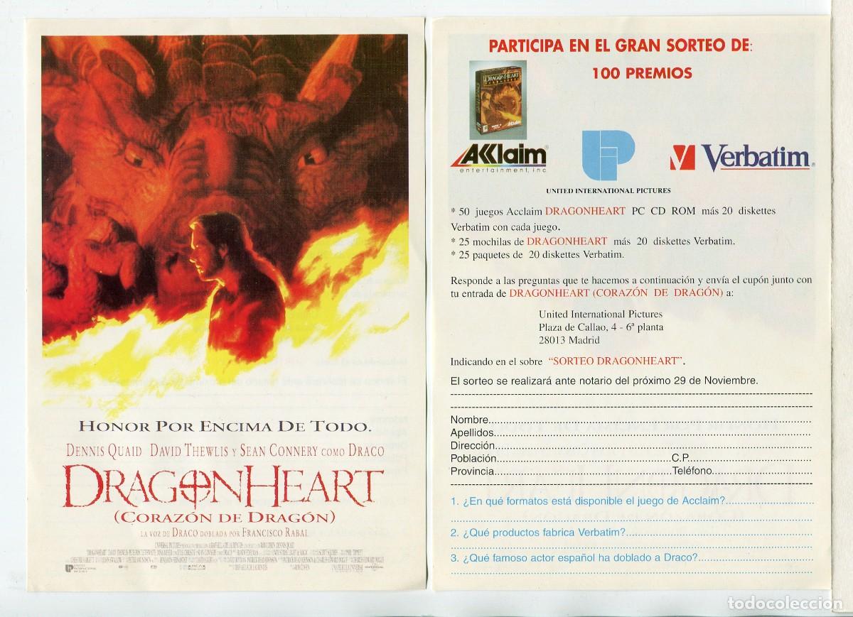 Cine: DRAGONHEART (CORAZ&Oacute;N DE DRAG&Oacute;N), con Sean Connery. - Foto 1