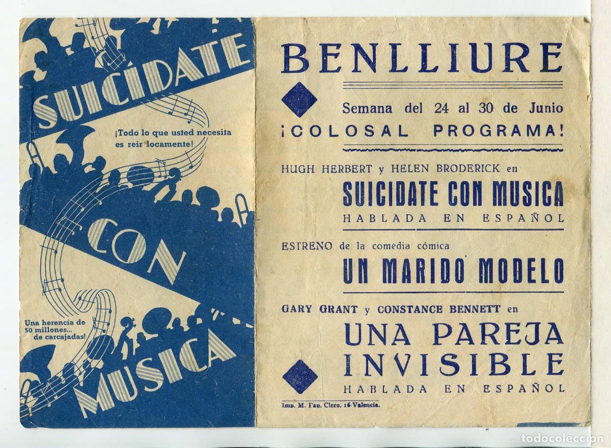 Cine: SUIC&Iacute;DATE CON M&Uacute;SICA, con Hugh Herbert. - Foto 2