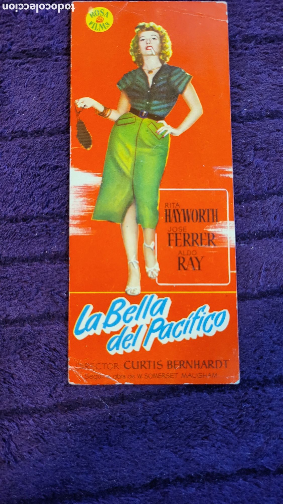 Foglietti di film di film antichi di cinema: Folleto de mano Cine La Bella del Pac&iacute;fico