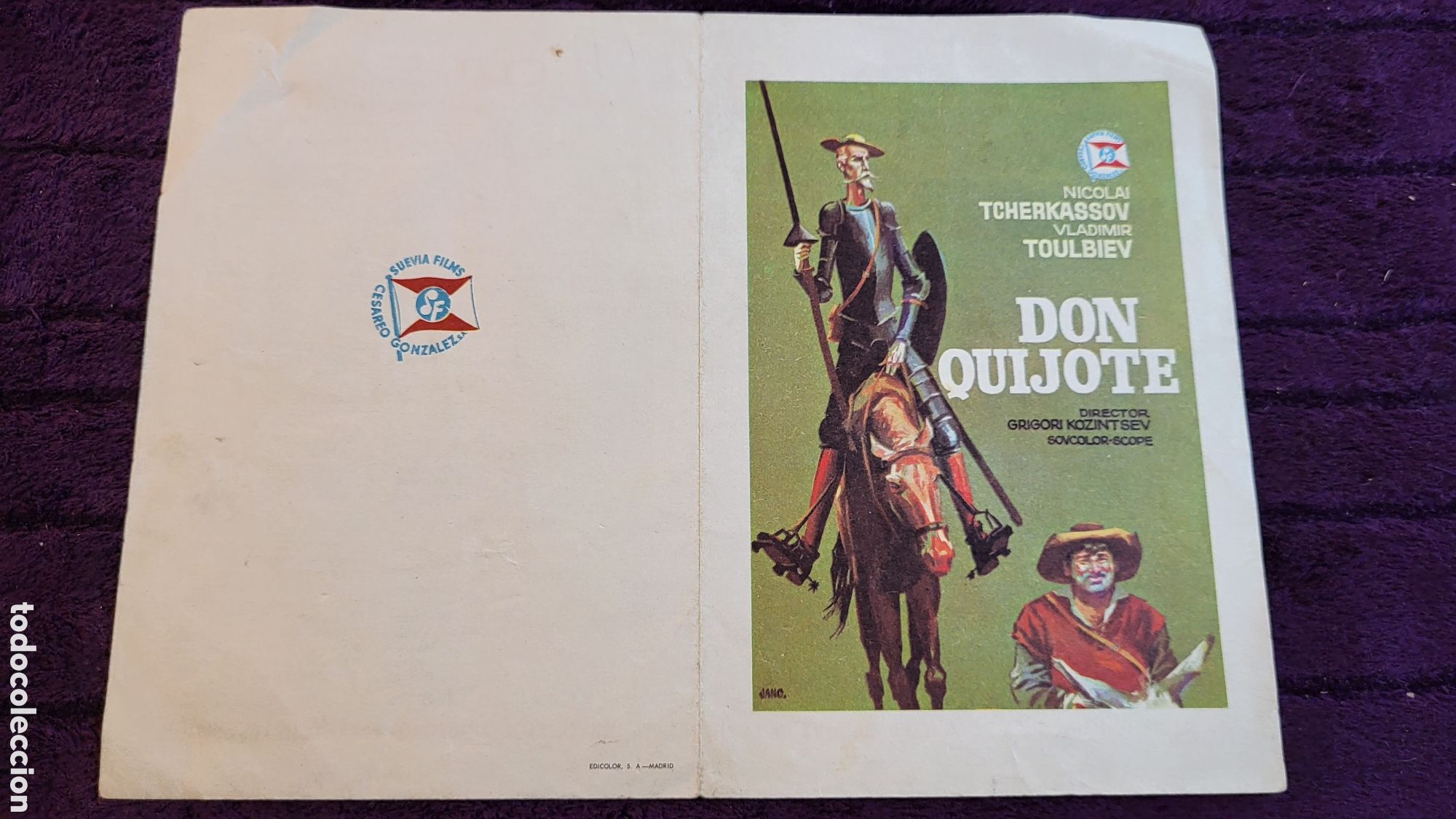 Foglietti di film di film antichi di cinema: Folleto de mano Cine Don Quijote