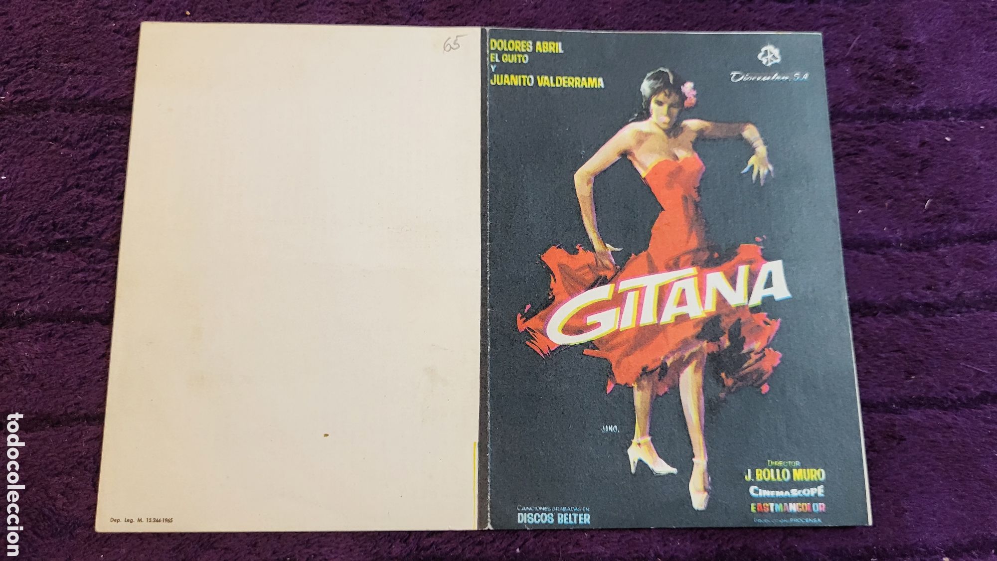 Foglietti di film di film antichi di cinema: Folleto de mano Cine Gitana