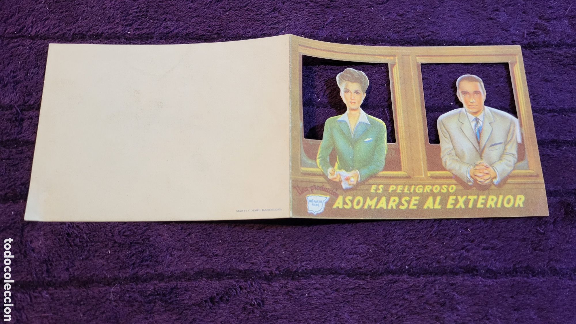 Foglietti di film di film antichi di cinema: Folleto de mano Cine troquelado Es peligroso asomarse al exterior