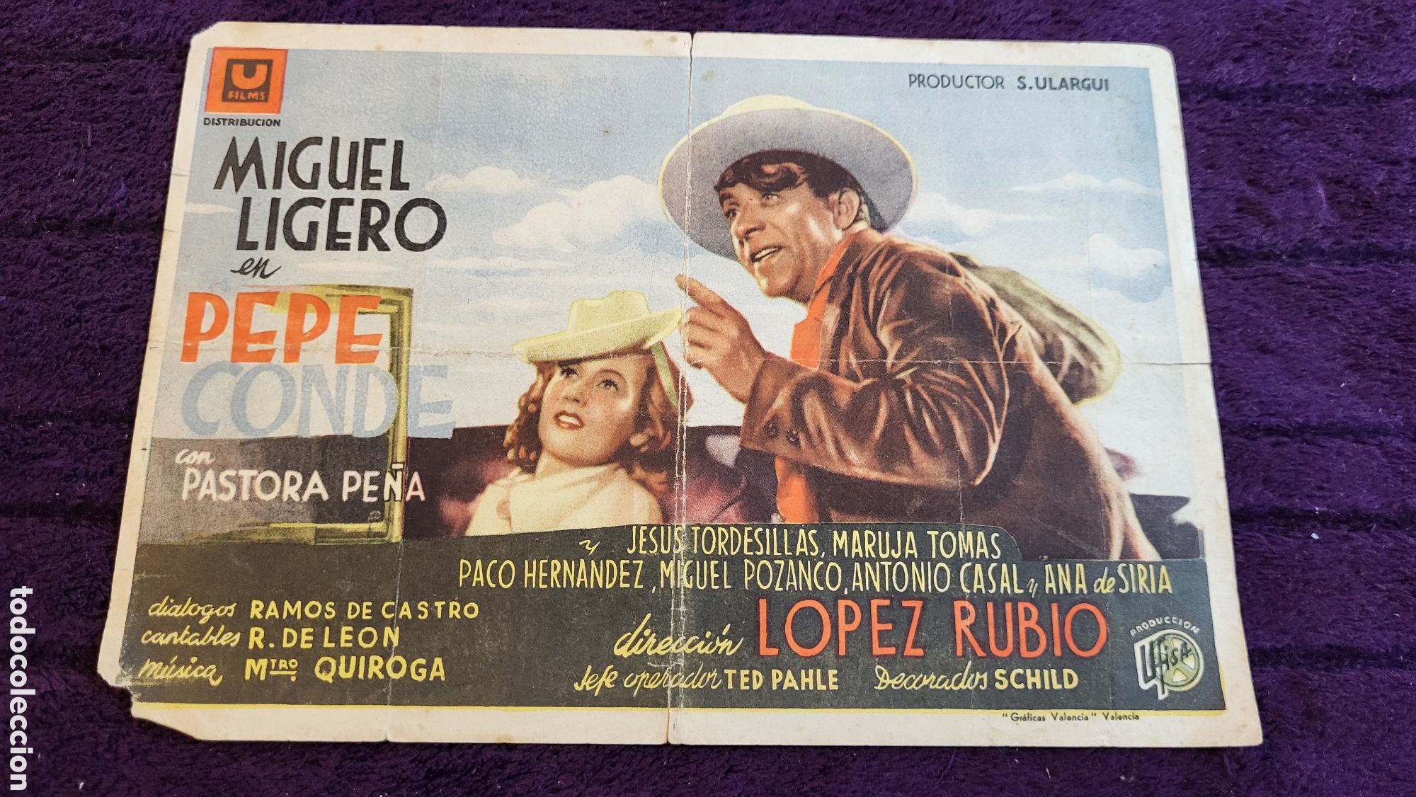 Foglietti di film di film antichi di cinema: Folleto de mano Cine Pepe