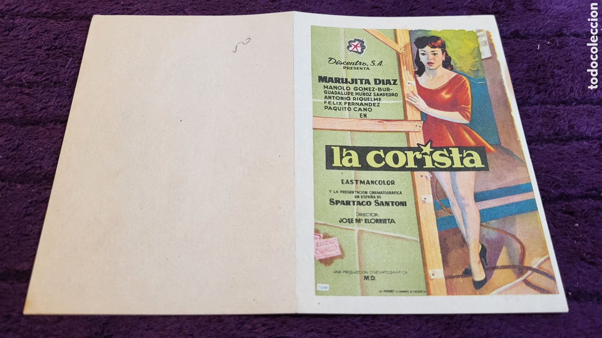 Foglietti di film di film antichi di cinema: Folleto de mano Cine La Corista