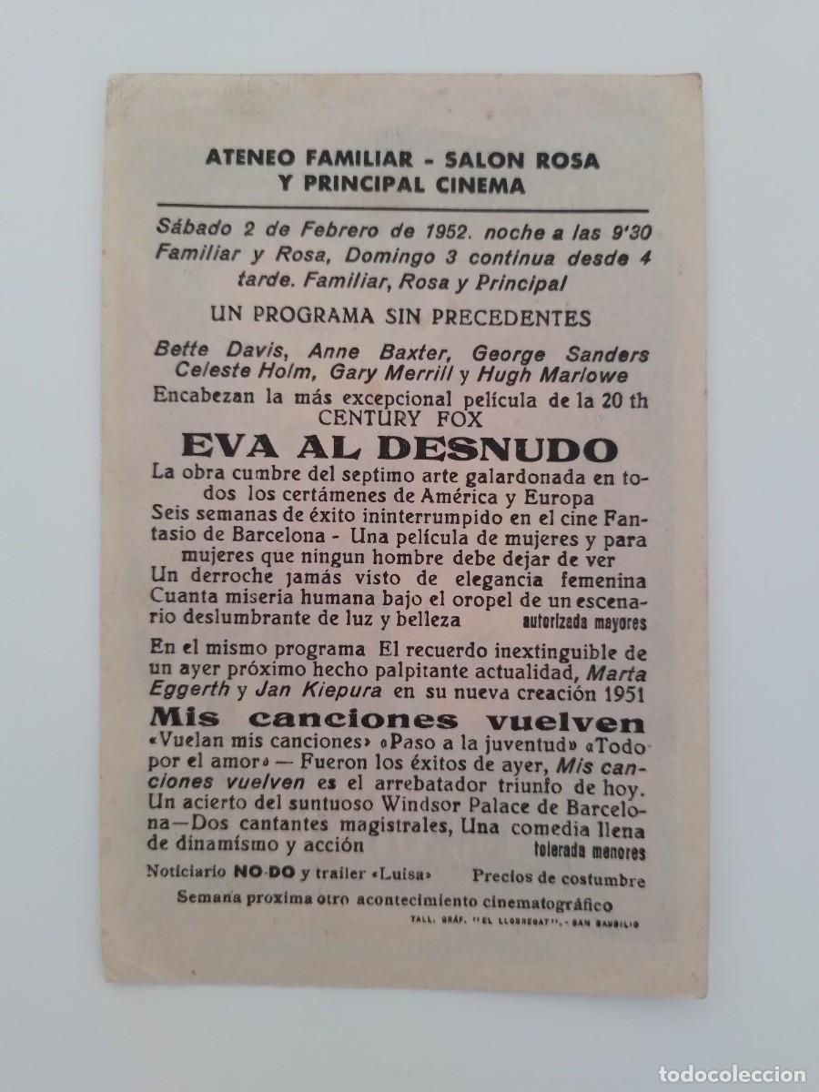 Cine: PROGRAMA DE CINE EVA AL DESNUDO BETTE DAVIS - Foto 2