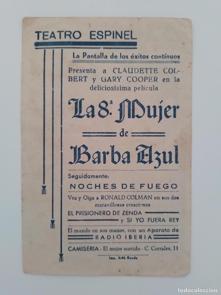 Cine: PROGRAMA DE CINE LA OCTAVA MUJER DE BARBA AZUL GARY COOPER - Foto 2