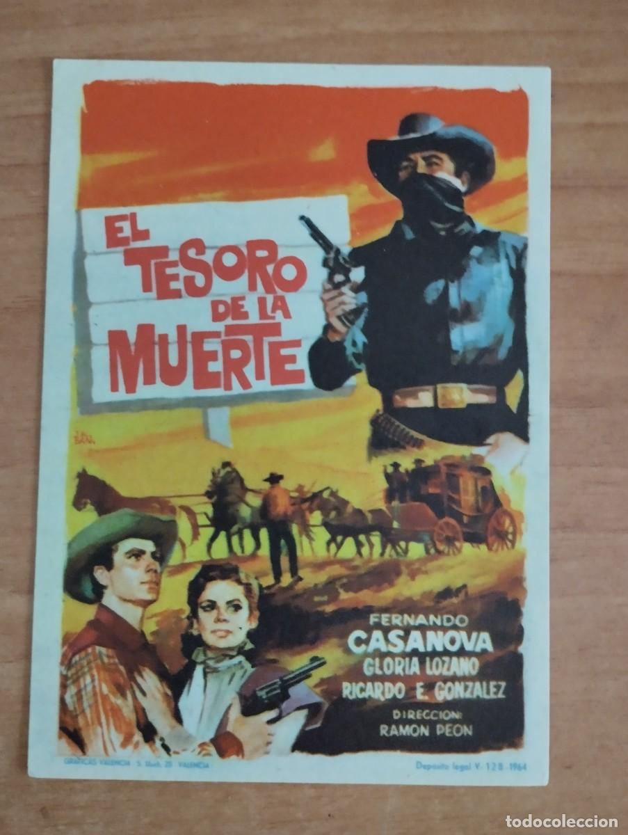 Cine: N&ordm;2-- PROGRAMA DE CINE DE LA PELICULA -- EL TESORO DE LA MUERTE - Foto 1