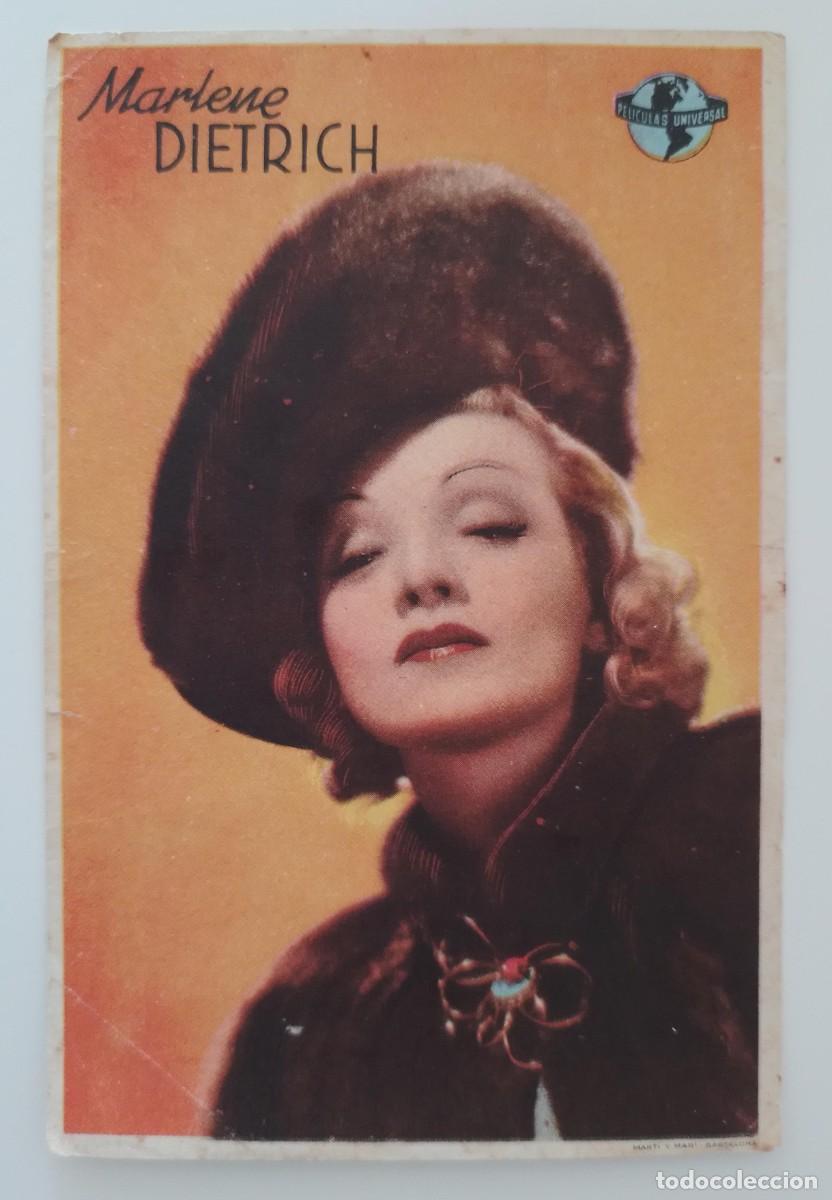 Cine: LOTE DE 5 PROGRAMAS DE MANO DE CINE DE MARLENE DIETRICH - Foto 3