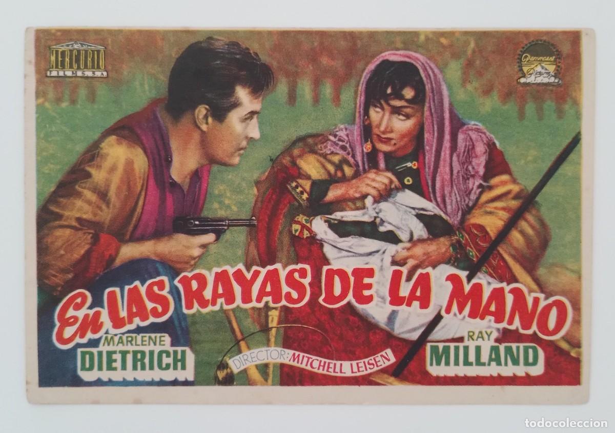 Cine: LOTE DE 5 PROGRAMAS DE MANO DE CINE DE MARLENE DIETRICH - Foto 6