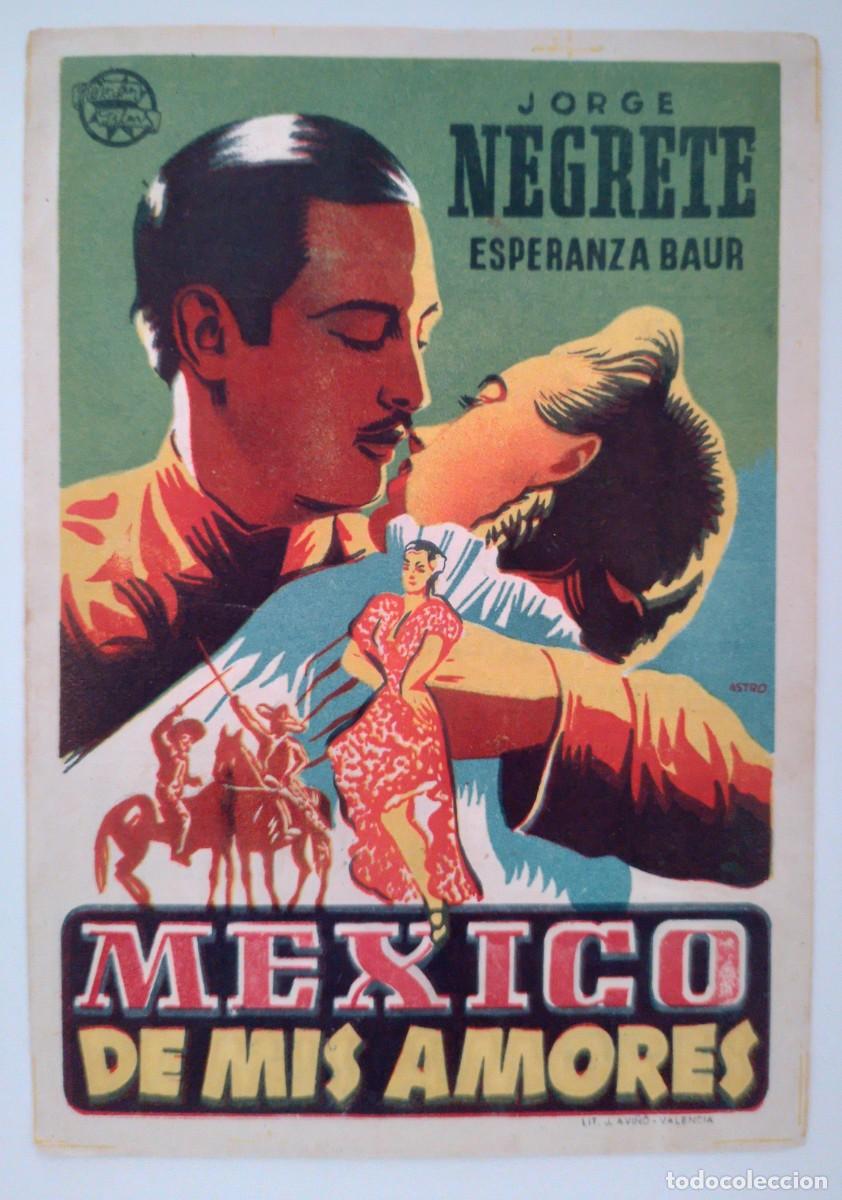 Cine: LOTE DE 4 PROGRAMAS DE CINE DE MANO DE JORGE NEGRETE - Foto 3