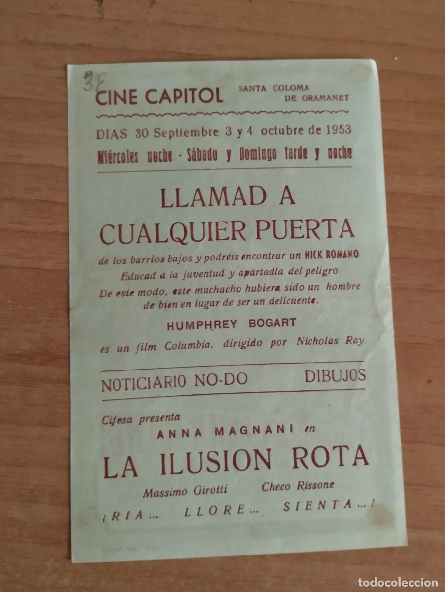 Cine: N&ordm;2-- PROGRAMA DE CINE -- LLAMAD A CUALQUIER PUERTA ct - Foto 2