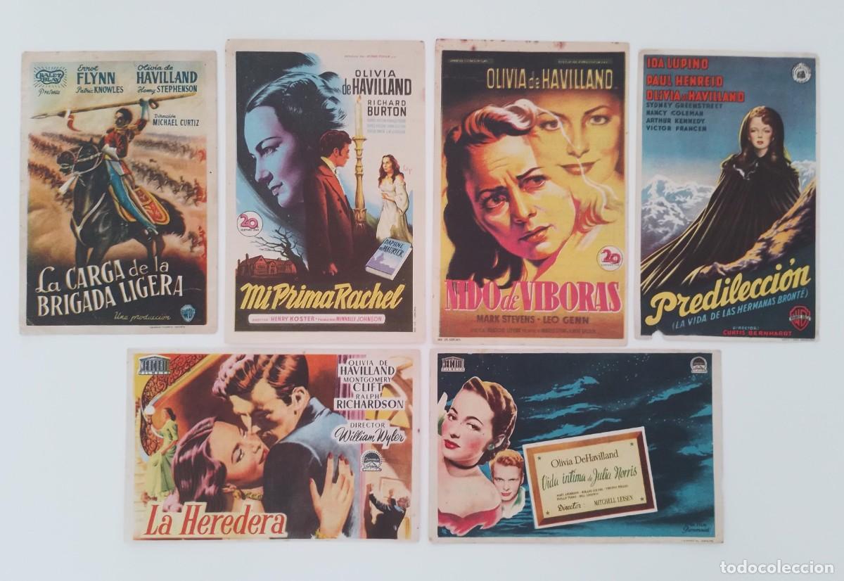Cine: LOTE DE 6 PROGRAMAS DE CINE DE MANO DE OLIVIA DE HAVILLAND - Foto 1