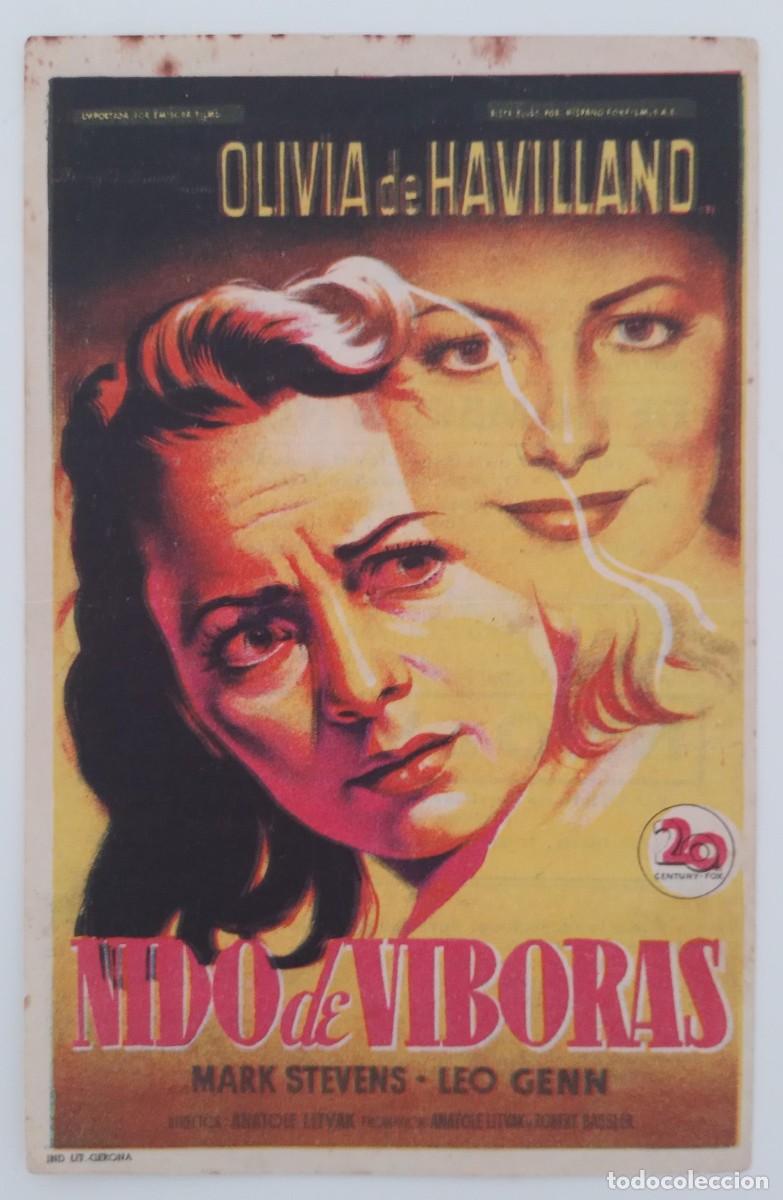 Cine: LOTE DE 6 PROGRAMAS DE CINE DE MANO DE OLIVIA DE HAVILLAND - Foto 5