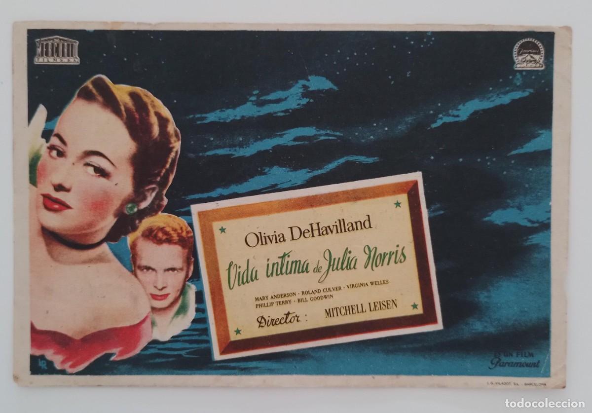 Cine: LOTE DE 6 PROGRAMAS DE CINE DE MANO DE OLIVIA DE HAVILLAND - Foto 8