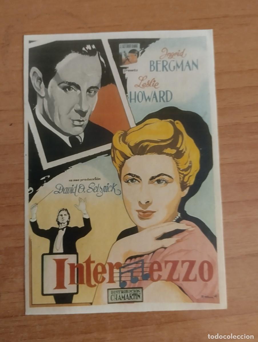  Flyers Publicitaires de films Anciens: N&ordm;2-- PROGRAMA DE CINE -- INTERMEZO (edit.esteban lirola)