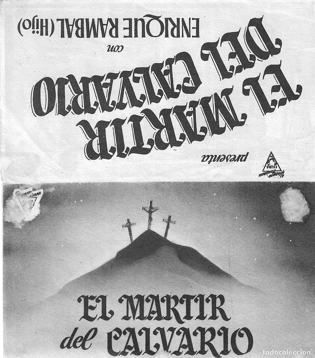 Cine: PROGRAMA DOBLE - EL MARTIR DEL CALVARIO - ENRIQUE RABAL - 1952 - Foto 1