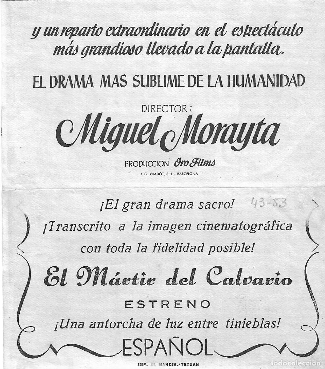 Cine: PROGRAMA DOBLE - EL MARTIR DEL CALVARIO - ENRIQUE RABAL - 1952 - Foto 2