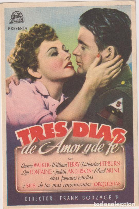 Cine: Tres d&iacute;as de amor y de Fe. Sencillo. IMPECABLE - Foto 1