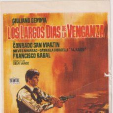  Foglietti di film di film antichi di cinema: LOS LARGOS DÍAS DE LA VENGANZA. SENCILLO DE MERCURIO