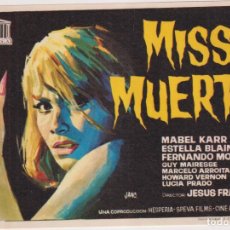  Foglietti di film di film antichi di cinema: MISS MUERTE. SENCILLO DE MERCURIO