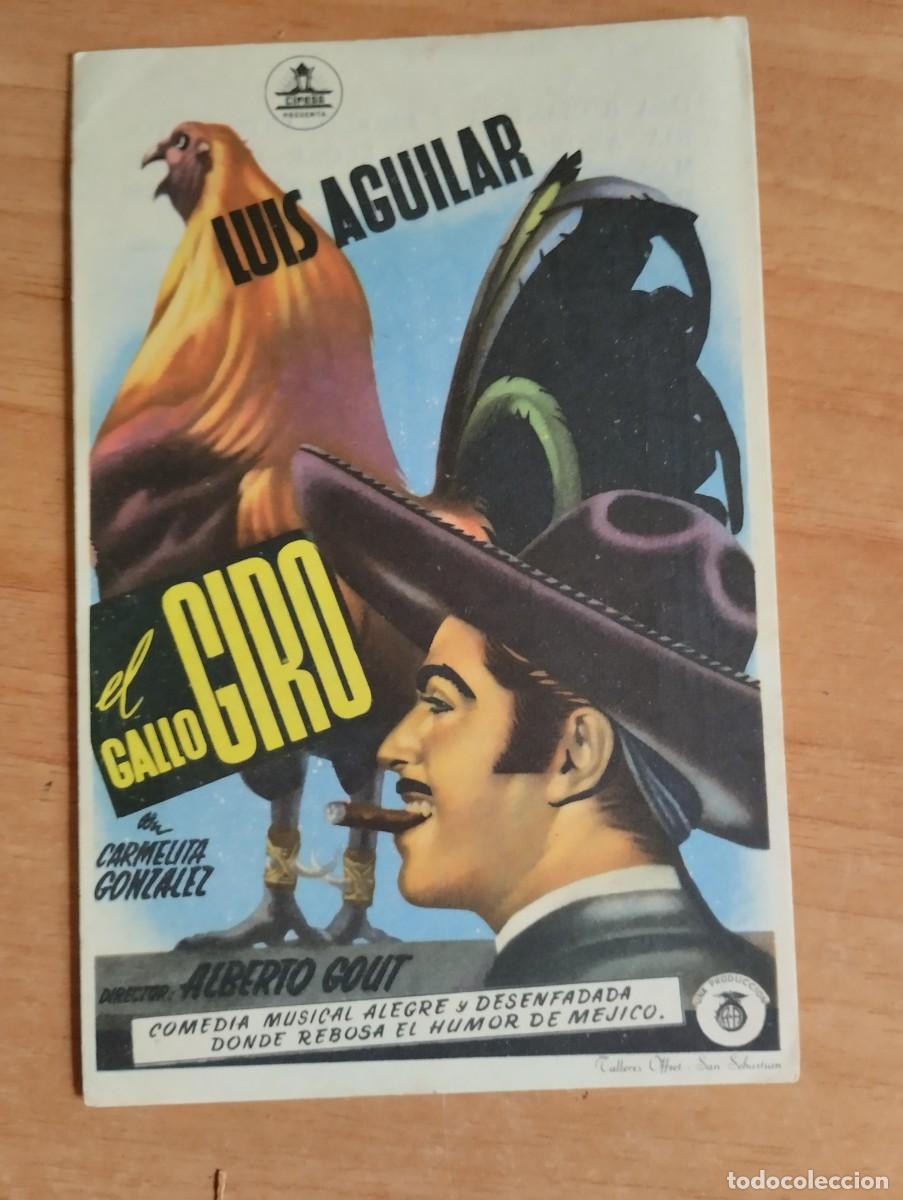 Cine: N&ordm;2-- PROGRAMA DE CINE DE LA PELICULA - EL GALLO GIRO - Foto 1