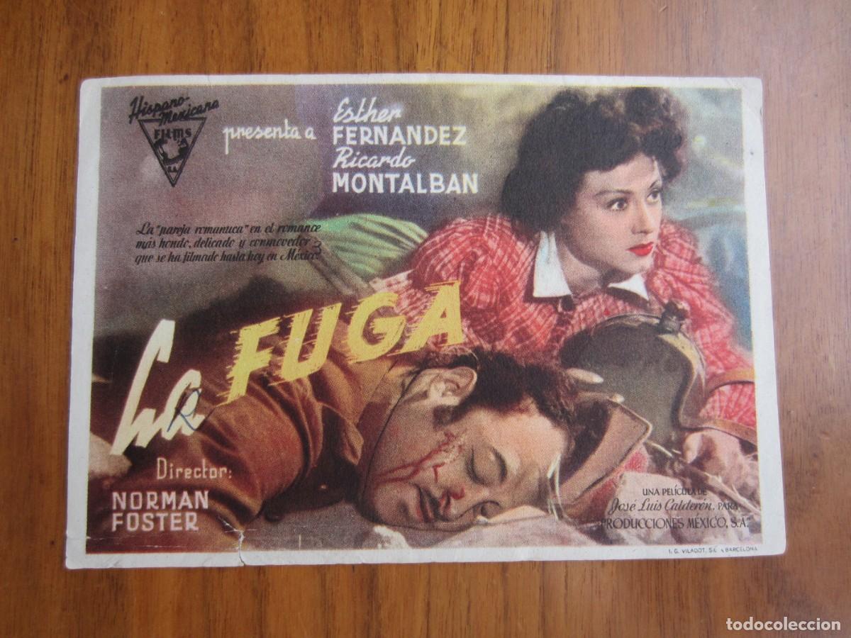 Cine: PROGRAMA DE CINE FOLLETO DE MANO-LA FUGA - Foto 1