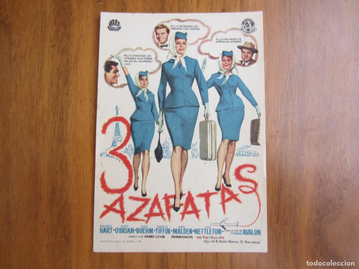 Cine: PROGRAMA DE CINE FOLLETO DE MANO-3 AZAFATAS- - Foto 1