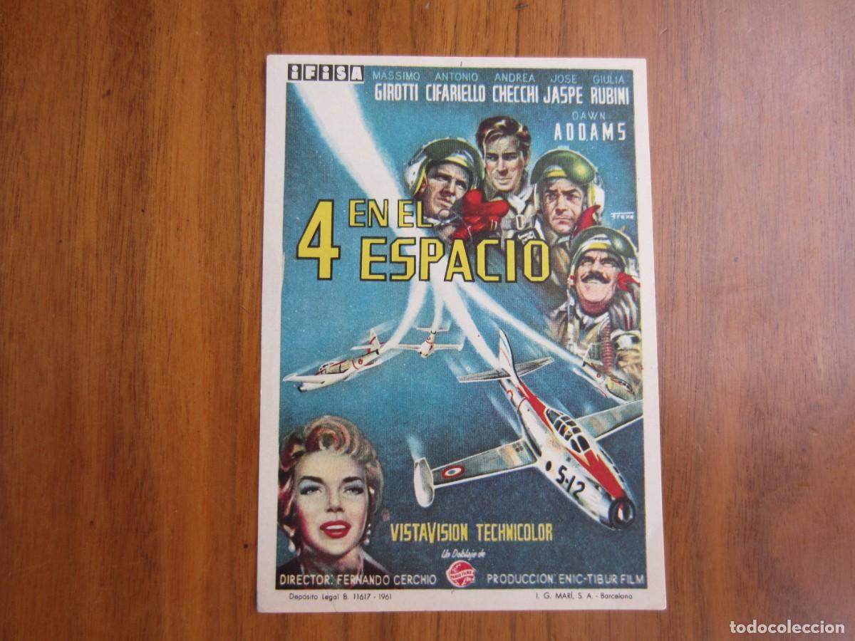 Cine: PROGRAMA DE CINE FOLLETO DE MANO-4 EN EL ESPACIO - Foto 1