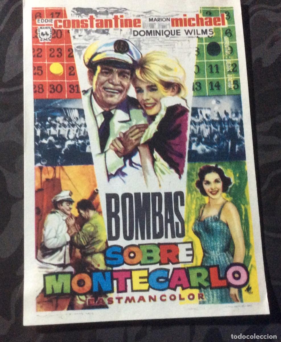 Kino: FOLLETO DE MANO BOMBAS SOBRE MONTECARLO. SIN PUBLICIDAD