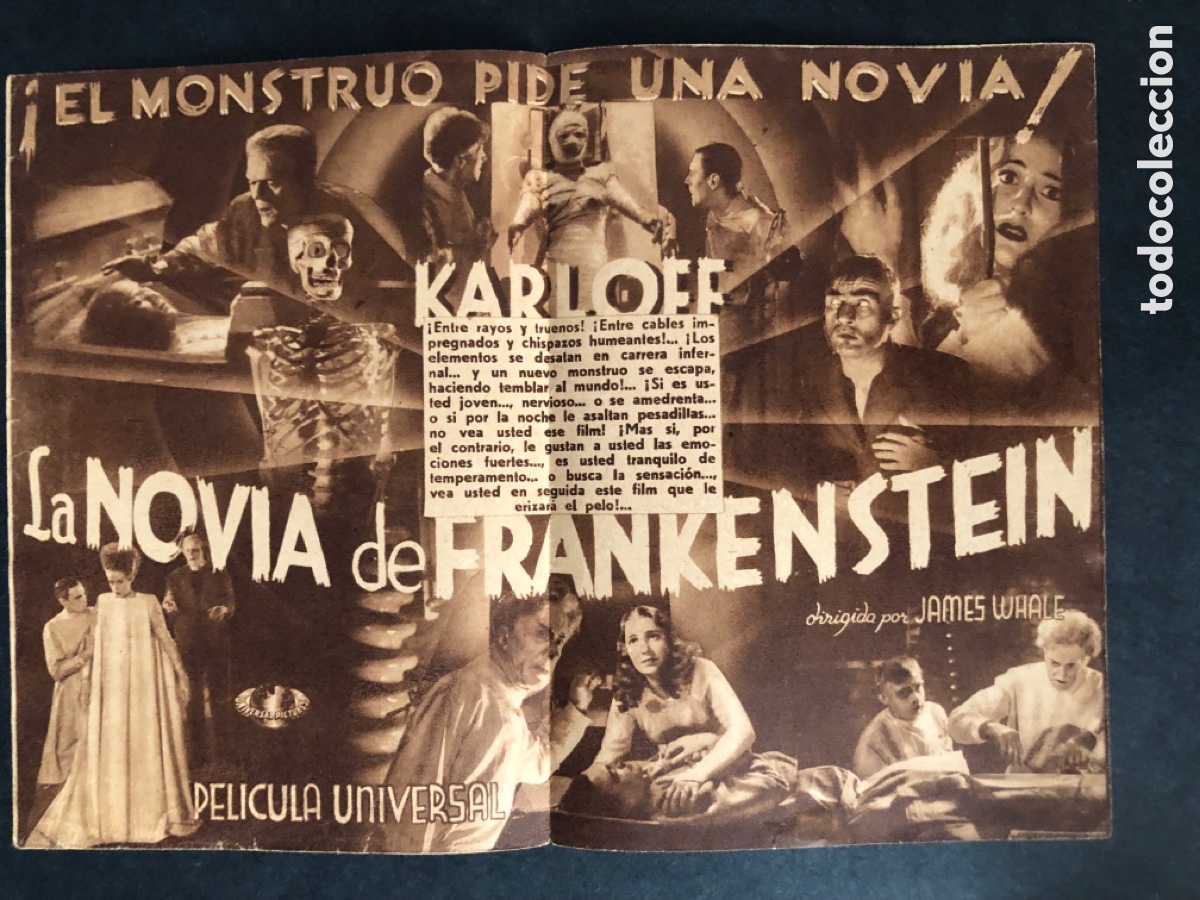 Cine: Programa universal la novia de frankenstein Boris karloff elsa lanchester - Foto 2