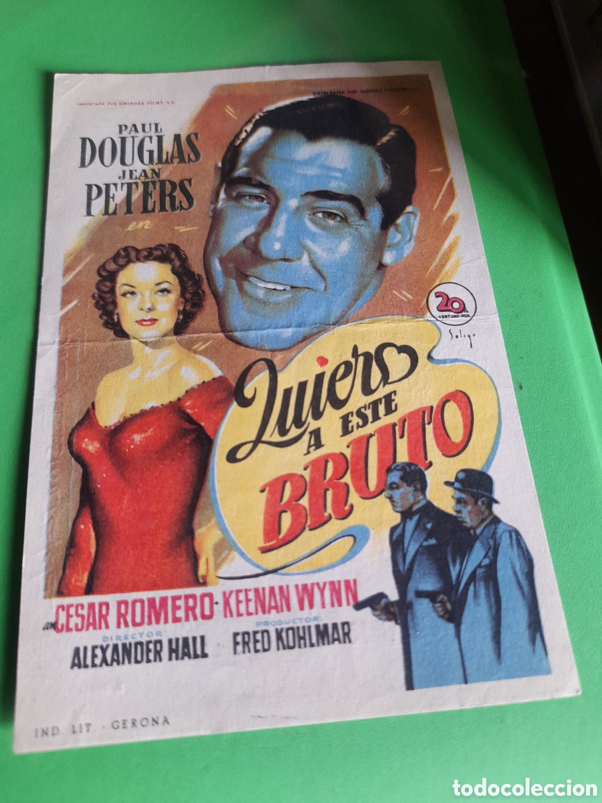 Cine: Antiguo programa de mano de Cine Le Paris - Foto 1