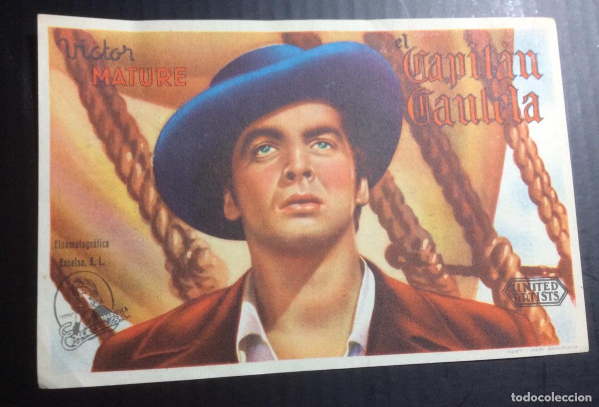 Kino: FOLLETO DE MANO EL CAPITAN CAUTELA. V. MATURE. PUBLICIDAD CINE SALON VICTORIA